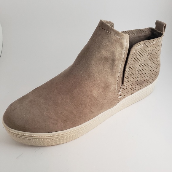 Liz Microsuede High Top Sneakers - Taupe sz 11 - Picture 2 of 6